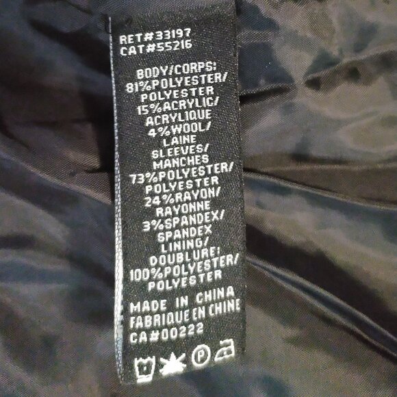 Black Tweed Boucle Metallic Thread Jacket NWOT - Picture 10 of 11